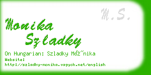 monika szladky business card